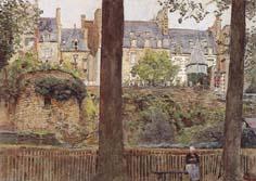 William Frederick Yeames,RA On the Boulevards-Dinan-Brittany (mk46) Sweden oil painting art